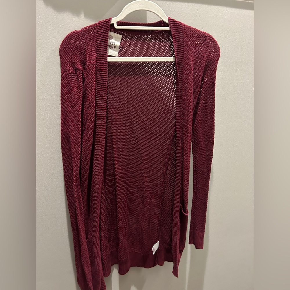 Maroon cardigan size small